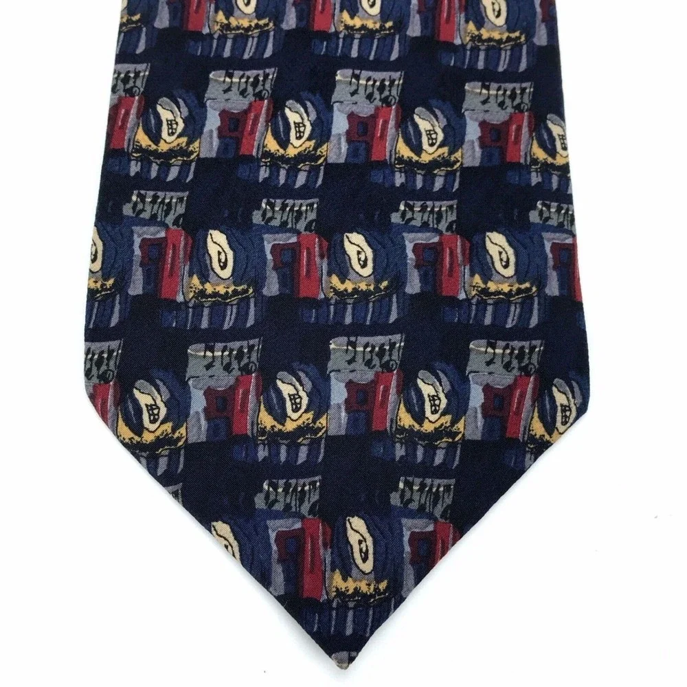 Jerry J. Garcia Tie Blue Opaque Multicolor Artist Silk Collector Necktie 56